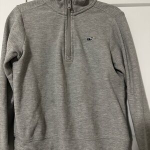 Vineyard Vines boys Zip Up Sweater in Light Gray